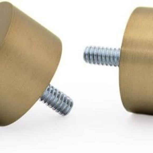 Curtain Rod 28-48" Warm Gold Drapery Window Rod - Picture 3 of 6